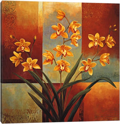 Orange Orchid Canvas Art Print
