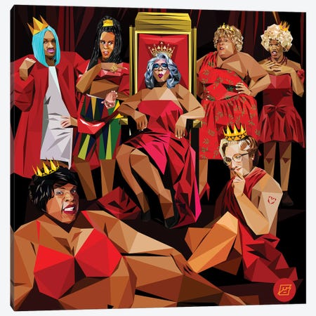 Ghetto Queens Canvas Print #JDG10} by Michael Jermaine Doughty Canvas Art Print