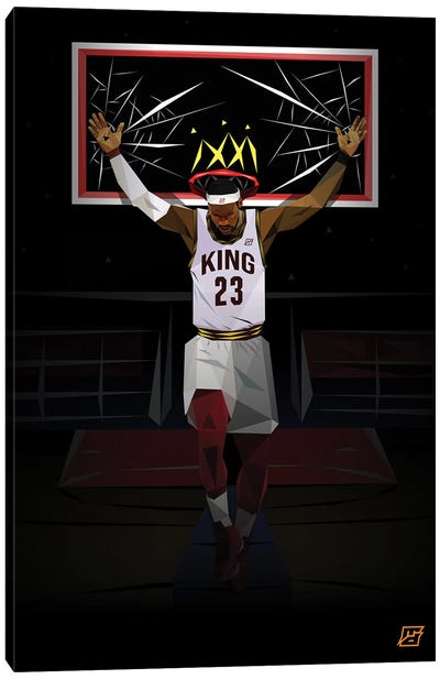 King James Canvas Art Print - Basketball Art
