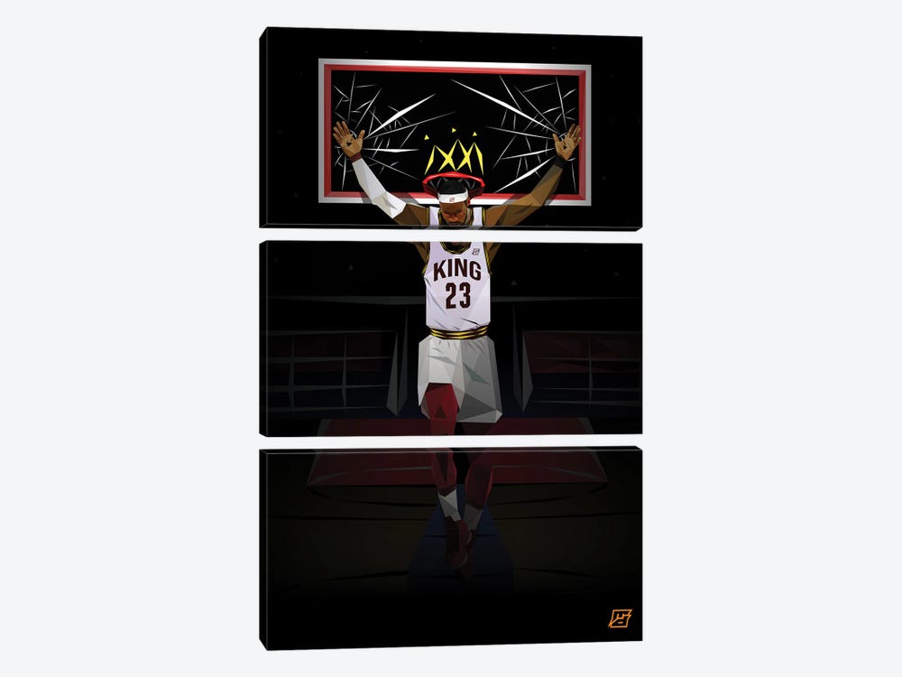 King James by Michael Jermaine Doughty 3-piece Canvas Print