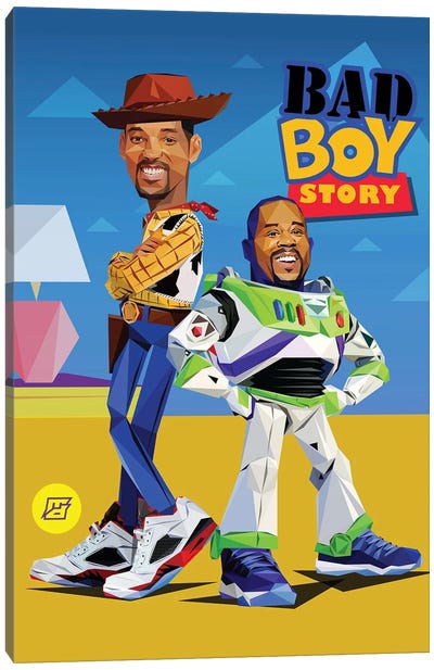 Bad Boy Story Canvas Art Print - Movie & Television Character Art