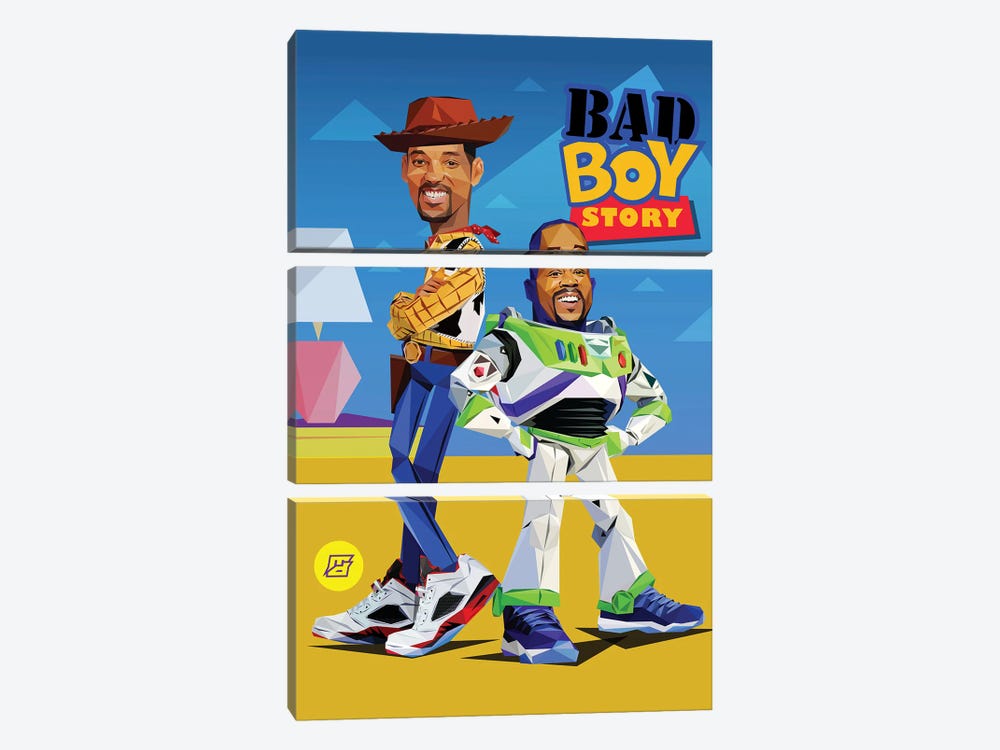 Bad Boy Story by Michael Jermaine Doughty 3-piece Canvas Wall Art