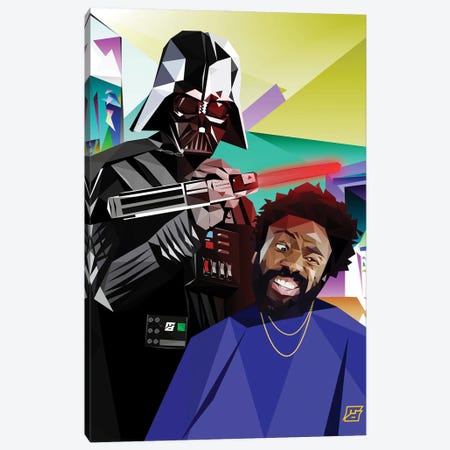 Darth Fader Donald Glover Canvas Print #JDG41} by Michael Jermaine Doughty Canvas Art
