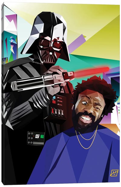 Darth Fader Donald Glover Canvas Art Print - Darth Vader