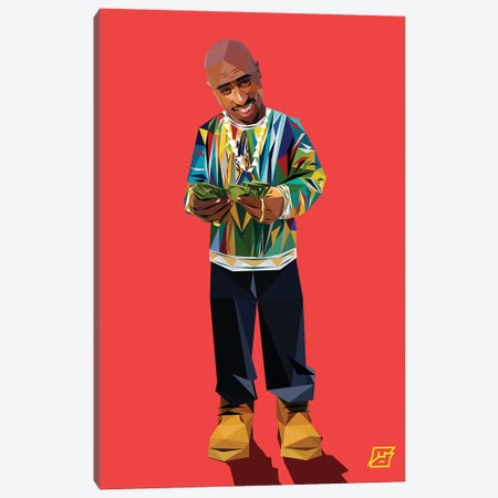 Trading Places Tupac Canvas Print #JDG49} by Michael Jermaine Doughty Canvas Wall Art