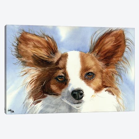 Madame Butterfly - Papillon Dog Canvas Print #JDI103} by Judith Stein Canvas Artwork