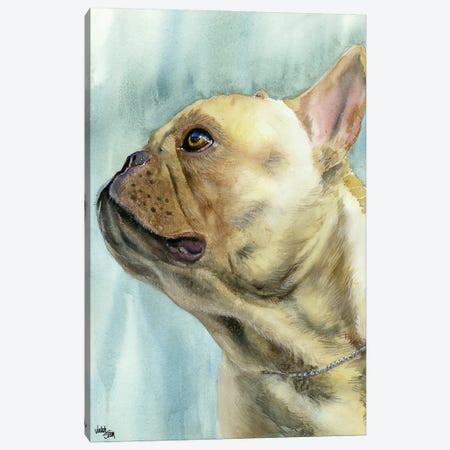 No Biggie - French Bulldog Canvas Print #JDI113} by Judith Stein Canvas Print