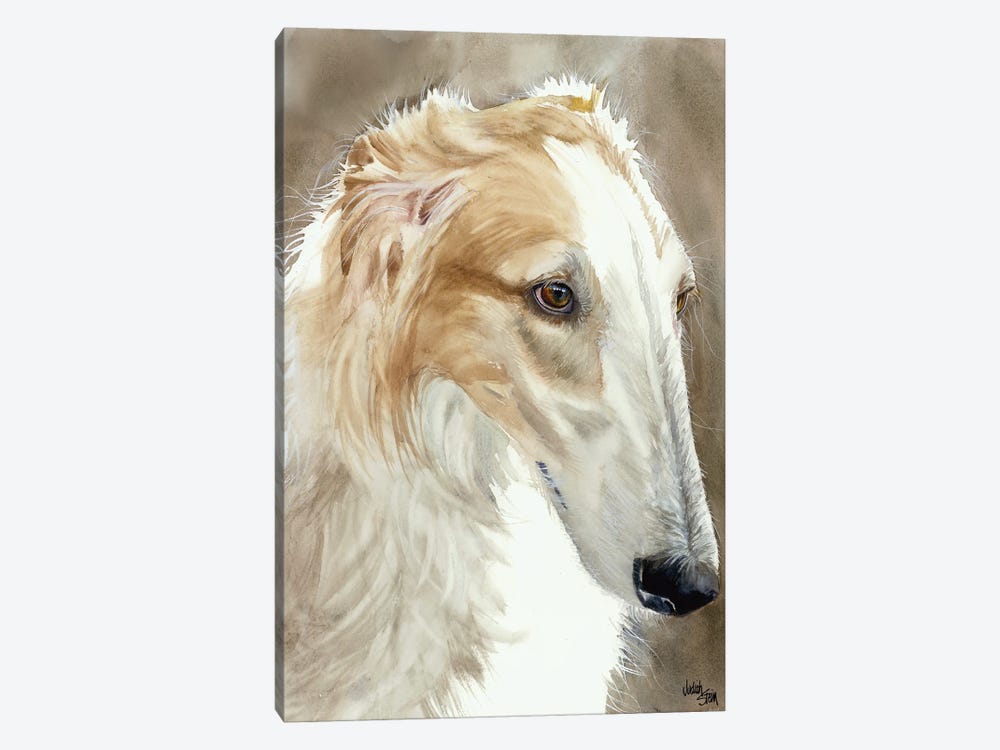 Quick Dog - Borzoi by Judith Stein 1-piece Canvas Art
