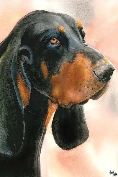 Other Breeds: R & B - Black & Tan Coonhound by Judith Stein