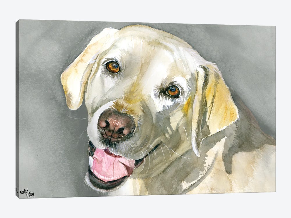 Sassy Lady - Yellow Labrador Retriever by Judith Stein 1-piece Canvas Art Print