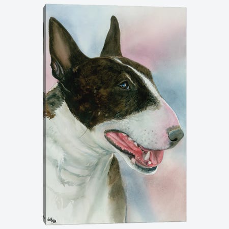 Spuds - Bull Terrier Dog Canvas Print #JDI147} by Judith Stein Canvas Art Print