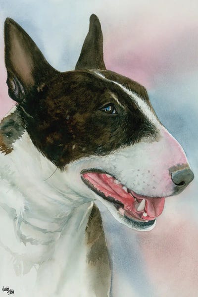 Bull Terriers: Spuds - Bull Terrier Dog by Judith Stein