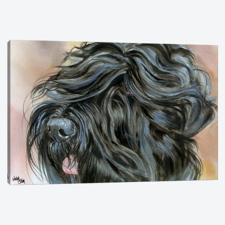 Stalin's Dog - Black Russian Terrier Canvas Print #JDI149} by Judith Stein Canvas Art