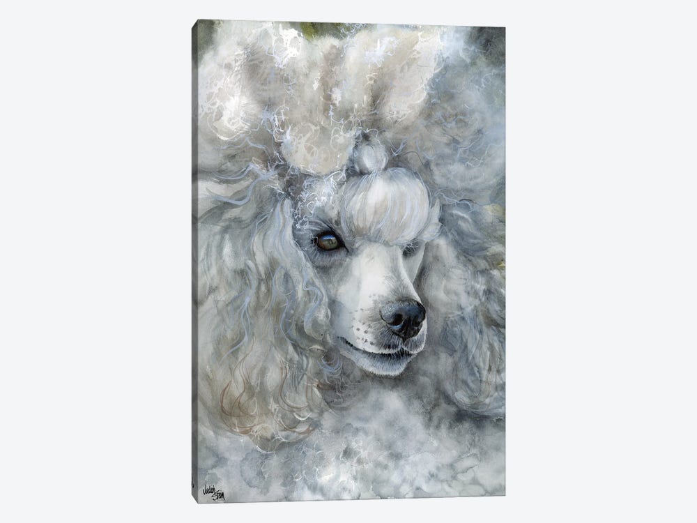 Sterling Silver - Miniature Poodle by Judith Stein 1-piece Canvas Art