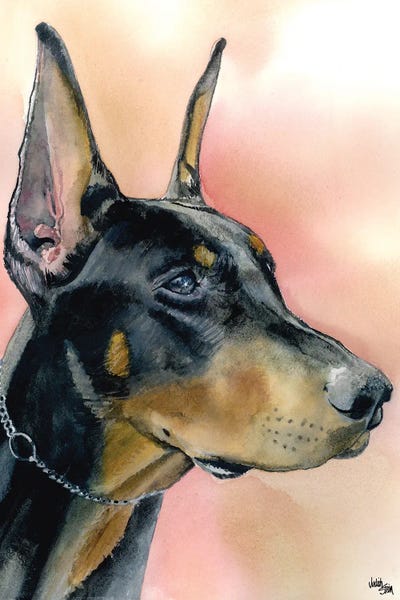 The Doberman by Judith Stein framed wall art