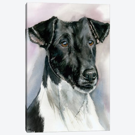 Tricky Terrier - Smooth Coat Fox Terrier Canvas Print #JDI158} by Judith Stein Art Print