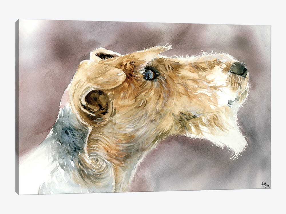 Wire Haired Fox Terrier by Judith Stein 1-piece Canvas Wall Art