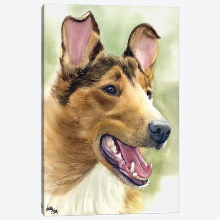 Woof to Watch - Smooth Coat Collie Canvas Print #JDI171} by Judith Stein Art Print