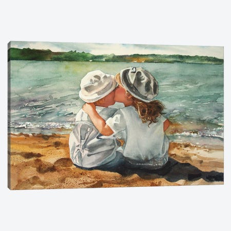 Beach Kisses Canvas Print #JDI178} by Judith Stein Canvas Print