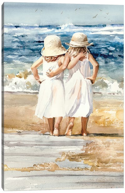 Beach Skippers Canvas Art Print - Child Portrait Art