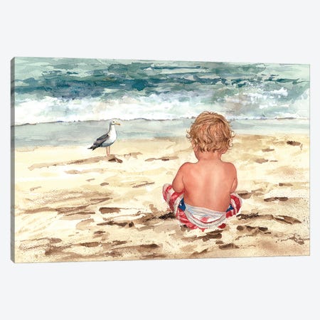 Bird Boy Canvas Print #JDI181} by Judith Stein Canvas Art