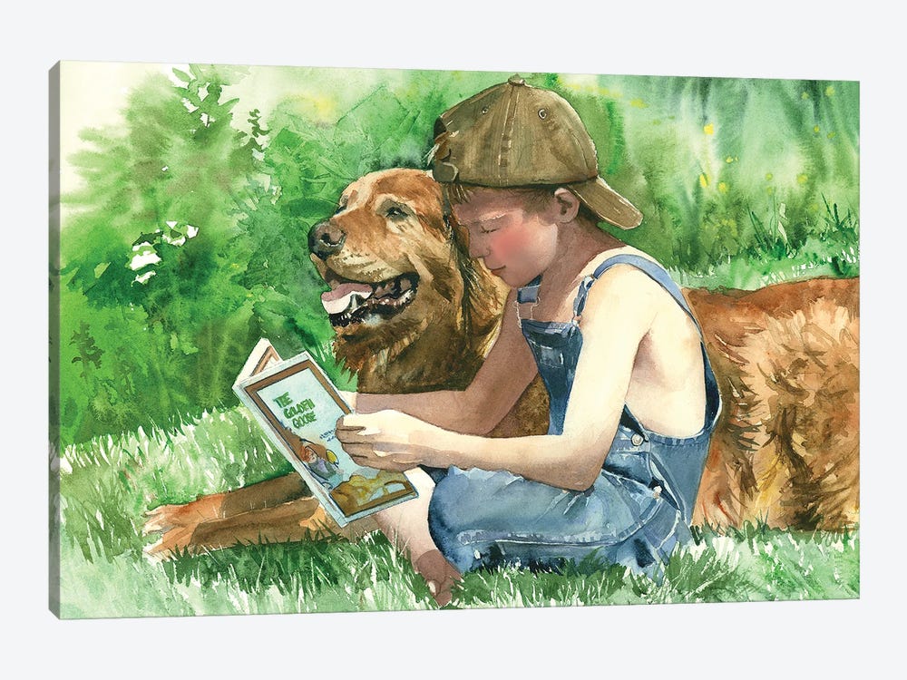 Dog's Best Friend by Judith Stein 1-piece Canvas Art