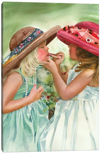 Glam Girls Canvas Art Print - Hat Art
