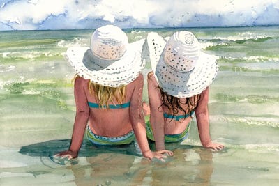 Seaside Sisters by Judith Stein acrylic art print