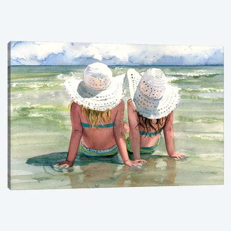 Seaside Sisters Canvas Print #JDI214} by Judith Stein Canvas Print