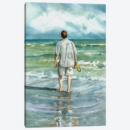 Seaside Stroll Canvas Print #JDI215} by Judith Stein Art Print
