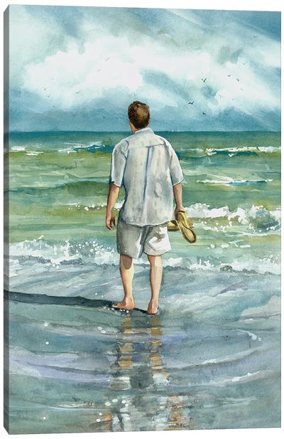 Seaside Stroll Canvas Art Print - Judith Stein