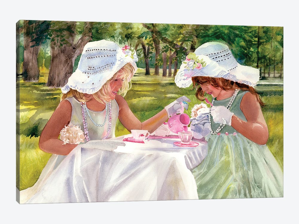 Tea For Two by Judith Stein 1-piece Canvas Artwork