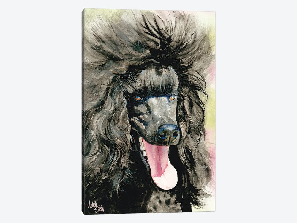 Black Magic - Black Poodle by Judith Stein 1-piece Art Print