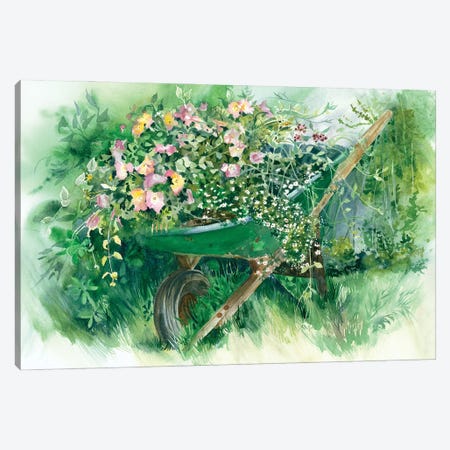 Barrow Of Fun Floral Canvas Print #JDI242} by Judith Stein Canvas Print