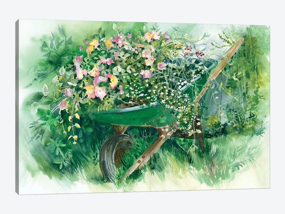 Barrow Of Fun Floral by Judith Stein 1-piece Art Print