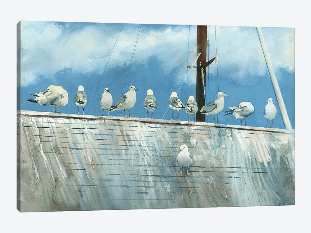 Bird's Eye View Seascape by Judith Stein 1-piece Canvas Wall Art