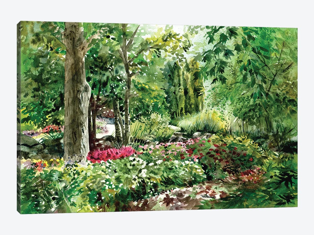 Down The Garden Path Landscape by Judith Stein 1-piece Canvas Wall Art