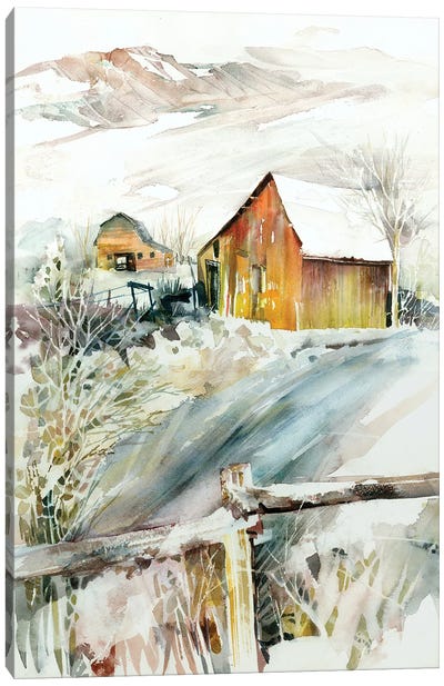 First Snow - Colorado Landscape Canvas Art Print - Judith Stein