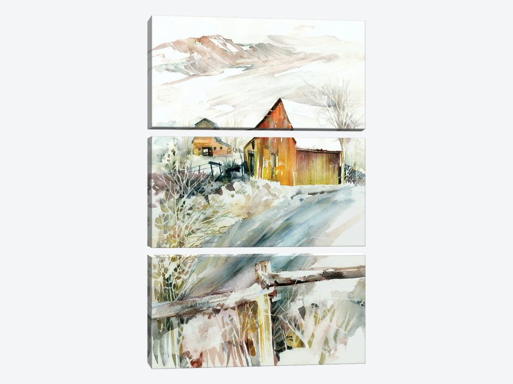 First Snow - Colorado Landscape by Judith Stein 3-piece Canvas Art Print