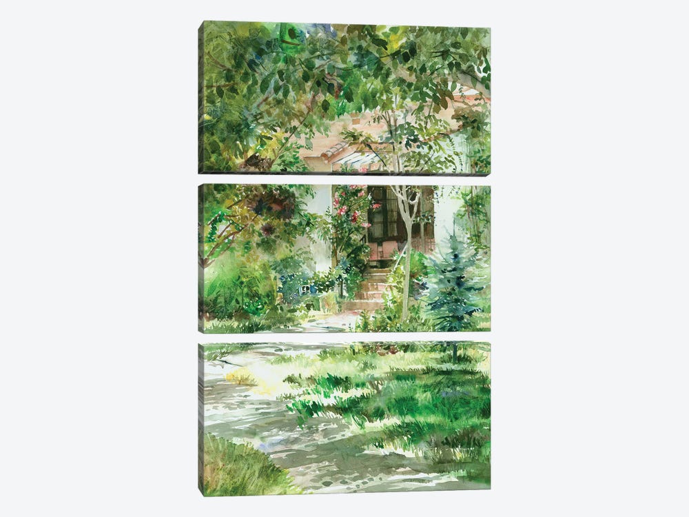Hidden Hacienda Landscape by Judith Stein 3-piece Canvas Art Print