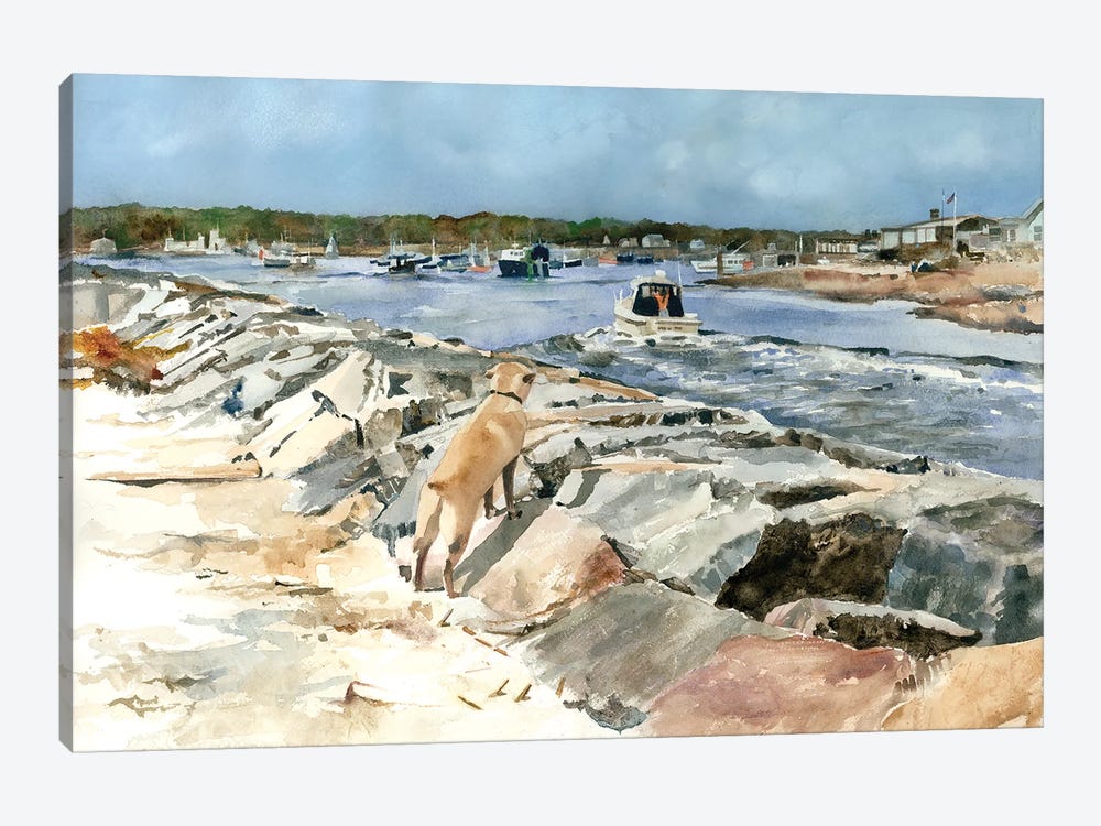 On Alert Seascape by Judith Stein 1-piece Canvas Art