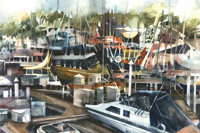 Pier Pressure Abstract by Judith Stein canvas print