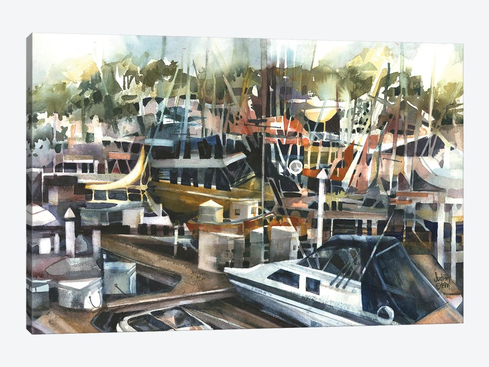 Pier Pressure Abstract by Judith Stein 1-piece Canvas Art Print