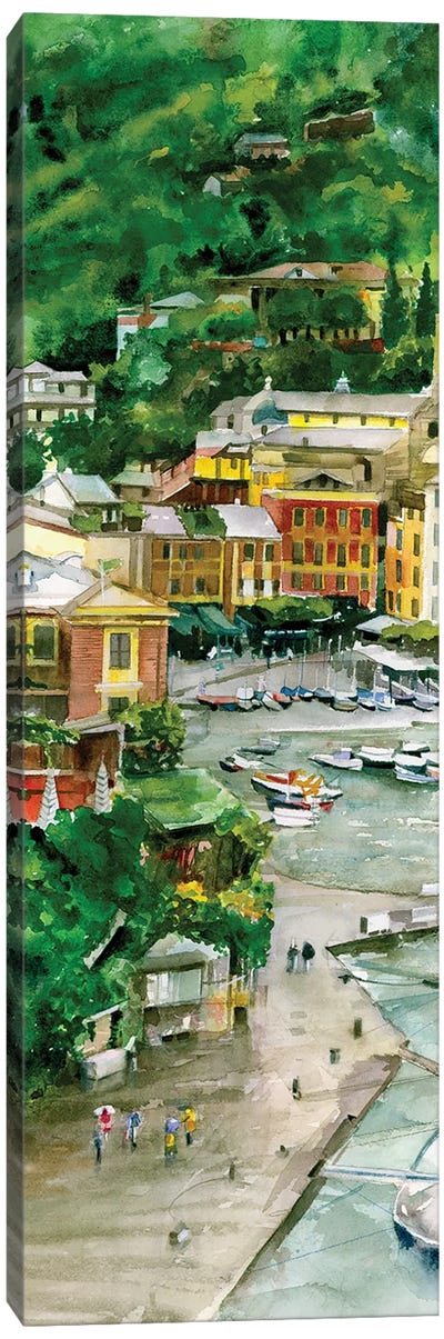 Portofino Harbor Seascape Canvas Art Print - Judith Stein