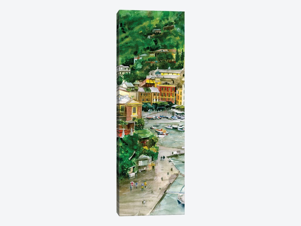 Portofino Harbor Seascape by Judith Stein 1-piece Canvas Artwork