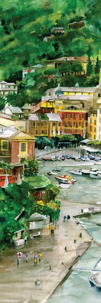 Harbors: Portofino Harbor Seascape by Judith Stein