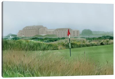 St Andrews Old Course Hotel Canvas Art Print - Golf Art
