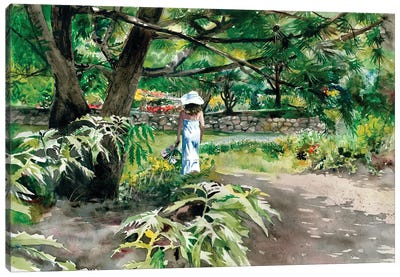 Vision In White Landscape Canvas Art Print - Judith Stein
