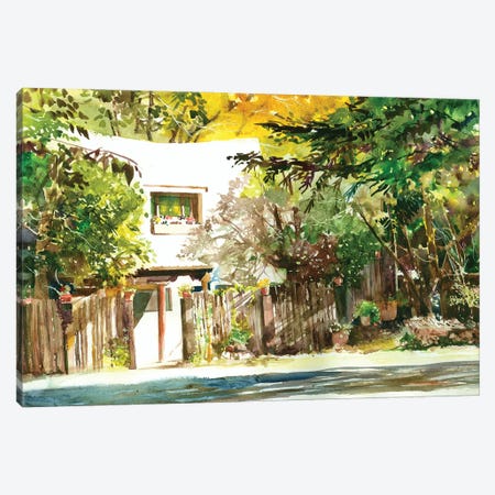 Whitewashed Villa Taos Landscape Canvas Print #JDI264} by Judith Stein Canvas Art