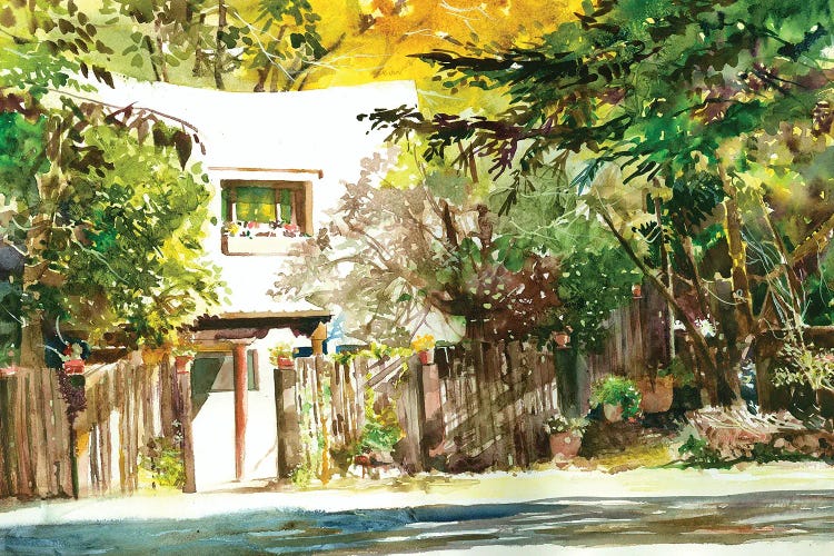 Whitewashed Villa Taos Landscape